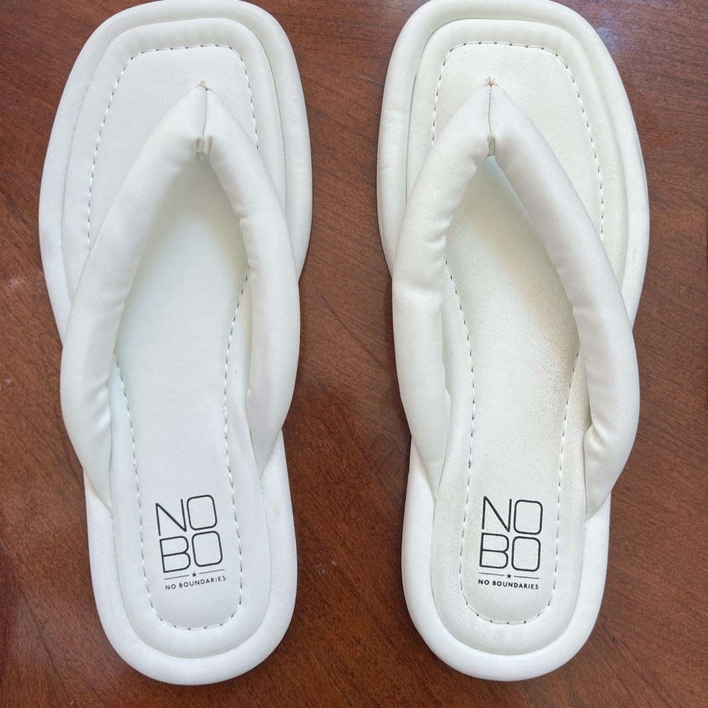 No Boundaries Cream Flip Flops